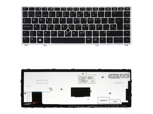 Clavier espagnol 702843-001 pour HP EliteBook Folio 9470m 9480m avec pointeur et rétroéclairage