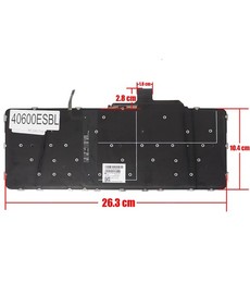 Spanish Keyboard 850915-071 for HP EliteBook Folio G1, backlit and frameless