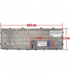 Clavier espagnol 686836-071 pour HP Envy 4 et 6 avec cadre noir