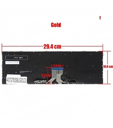 Clavier Espagnol L94518-001 pour HP Envy x360 13-AY 13-BA Doré Rétroéclairé