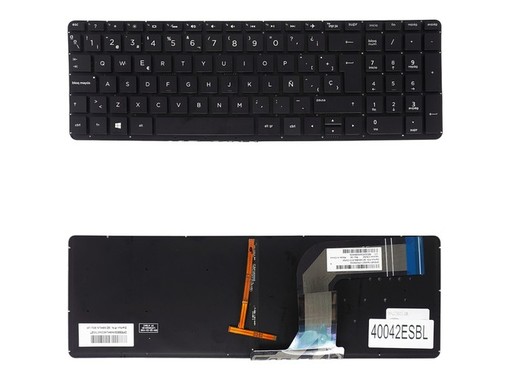 Clavier Espagnol Rétroéclairé 762529-001 pour HP Pavilion 15-P et 17-F