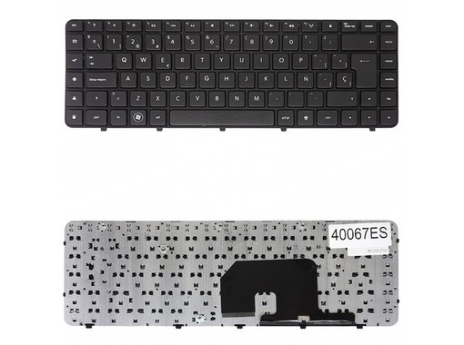 Clavier espagnol 597635-001 pour HP Pavilion DV6-3000 avec cadre noir