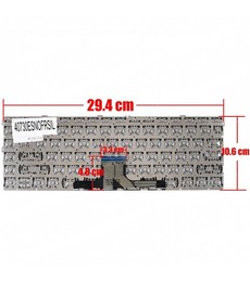 Teclado Espanhol L96524-001 para HP Pavilion x360 14-DW 14-DV sem moldura cor prateada
