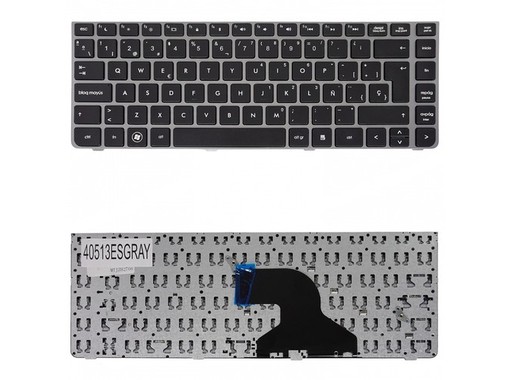 Teclado Espanhol 638178-251 para HP Probook 4330S 4430S com moldura cinzenta