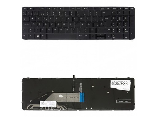 Teclado Espanhol Retroiluminado 841136-071 para HP ProBook 650 G3 e 655 G3 com moldura