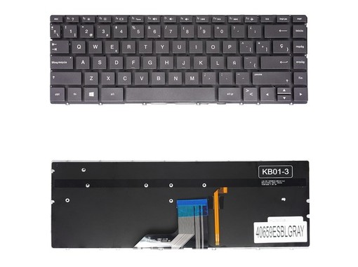Teclado Español 920694-071 para HP Spectre X360 13-AC 13-AG Gris Retroiluminado