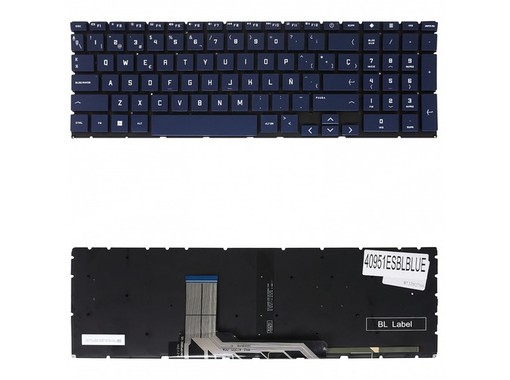 Teclado Español N13298-001 para HP Victus 15-FA 15-FB 16-D 16-E con retroiluminación azul