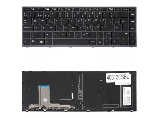 Spanische Tastatur 841681-071 für HP ZBook Studio G3 und G4 mit Hintergrundbeleuchtung und grauem Rahmen