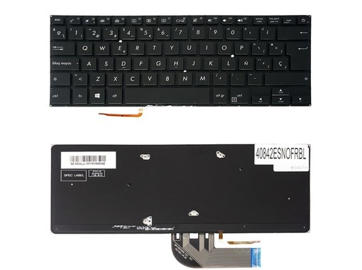 Clavier Espagnol pour Asus ExpertBook B9440 90NX0151-R30291 rétroéclairé sans cadre