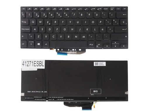 Clavier espagnol pour Asus VivoBook Flip 14 TP412 avec référence 90NB0N31-R33SP0