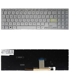 Clavier Espagnol pour Asus Vivobook X521 S533 avec la référence 90NB0SE1-R31SP0, rétroéclairé et couleur argent.