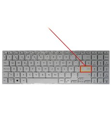 Spanish Keyboard for Asus Vivobook X521 S533 with part number 90NB0SE1-R31SP0, backlit and silver color.