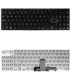 Clavier espagnol 40711ES pour Asus Vivobook X521 S533 E510 sans cadre