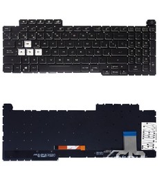 Clavier Espagnol 6037B0237501 pour Asus ROG Strix G17 G713 avec RGB 4 zones
