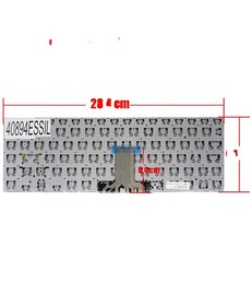Clavier espagnol 40894ESSIL pour Asus VivoBook S14 S433 et X421, couleur argent sans cadre.