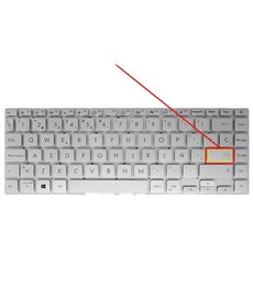 Clavier espagnol 40894ESSIL pour Asus VivoBook S14 S433 et X421, couleur argent sans cadre.
