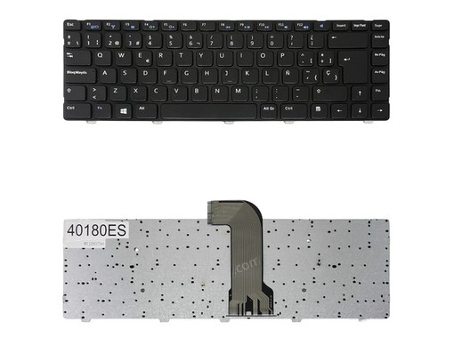 Spanische Tastatur für Dell Inspiron 14 3421 mit Rahmen - Teilenummer 21GXH