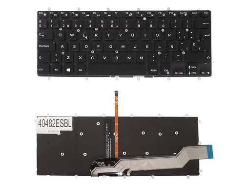 Spanische Tastatur für Dell Inspiron 15 7560 mit Referenz 0M9DMK, hintergrundbeleuchtet