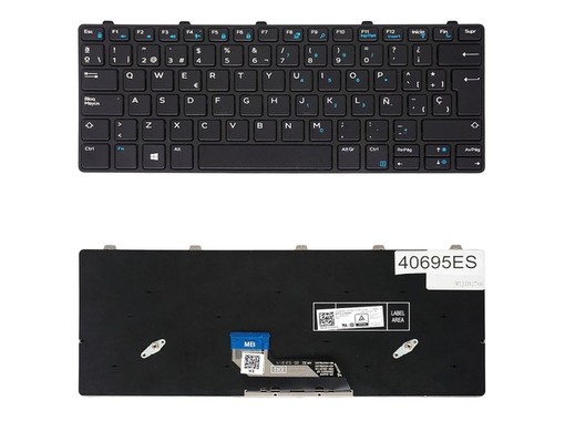 Spanish Keyboard 343NN for Dell Latitude 3310 3300 with frame