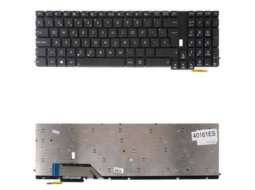 Clavier Espagnol pour ordinateur portable Asus ROG G55 G57 0KNB0-6124ND00 avec rétroéclairage