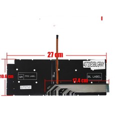 Clavier espagnol pour Dell Latitude 7300 7390 avec référence 7H37T, rétroéclairé et sans cadre.