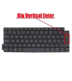 Teclado Espanhol para Dell Latitude 7300 7390 com referência 7H37T, retroiluminado e sem moldura.