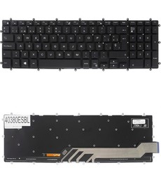 Spanish Keyboard 0X1R2N for Dell G3 3590 and G5 5500, backlit and frameless.