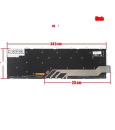 Clavier Espagnol 0X1R2N pour Dell G3 3590 et G5 5500, rétroéclairé et sans cadre.