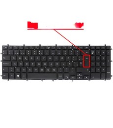 Clavier Espagnol 0X1R2N pour Dell G3 3590 et G5 5500, rétroéclairé et sans cadre.