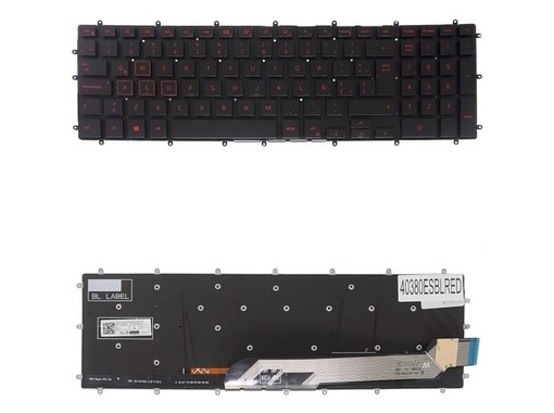 Teclado Espanhol PK131Q03A05 para Dell G3 3590 G5 5500 retroiluminado