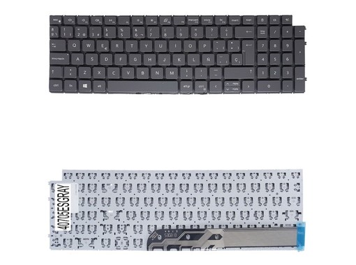 Teclado Espanhol MK2CK para Dell Inspiron 15 7510 5510 5515 3511 3515 16 7610 Cinzento sem moldura