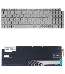Spanische Tastatur für Dell Inspiron 15 7590 1FRFK Silber Hintergrundbeleuchtet