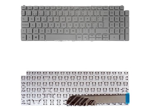 Teclado Espanhol 1FRFK para Dell Inspiron 15 7590 sem moldura cor prata