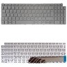 Teclado Espanhol 1FRFK para Dell Inspiron 15 7590 sem moldura cor prata