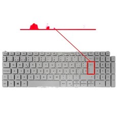 Clavier Espagnol 1FRFK pour Dell Inspiron 15 7590 sans cadre couleur argent