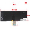 Teclado Espanhol retroiluminado 346TJ para Dell Latitude 7280 e 7390