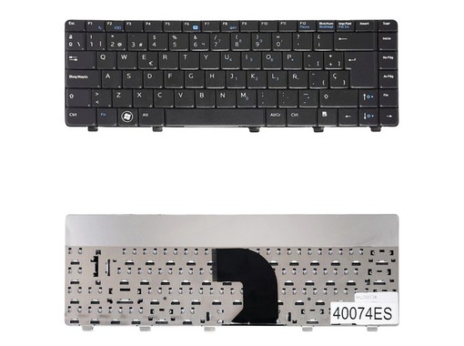 Teclado Espanhol com moldura 0W12J7 para Dell Vostro 3300, 3400 e 3500