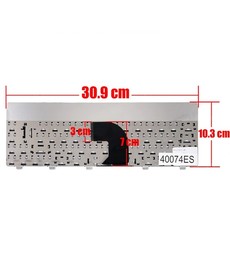 Clavier espagnol avec cadre 0W12J7 pour Dell Vostro 3300, 3400 et 3500