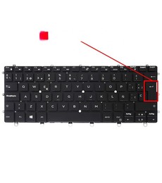 Teclado espanhol para Dell XPS 13 9365 2-em-1 0CNXM8 retroiluminado