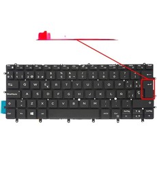 Clavier Espagnol 6Y7DJ pour Dell XPS 13 9370 9380 7390 9305 rétroéclairé
