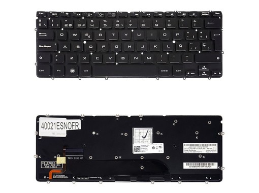 Teclado Español 0V5X6J para Dell XPS 13 L321x y XPS 12 9Q23 Retroiluminado