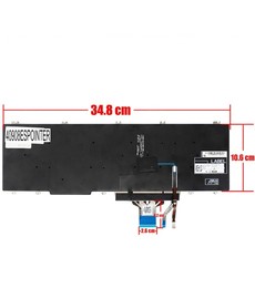 Spanish Keyboard PK1328J1A01 for Dell Precision 7530 7740 7540 7730 with pointer