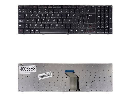 Spanish Keyboard for Lenovo IdeaPad G570 with frame, reference 9Z.N5SSC.00S