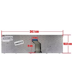 Clavier espagnol pour Lenovo IdeaPad G570 avec cadre, référence 9Z.N5SSC.00S