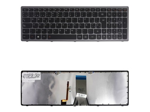 Teclado Espanhol Retroiluminado 9Z.NAFBT.QOE para Lenovo IdeaPad Z510 G500S