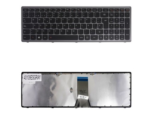 Teclado Español 9Z.NAFBT.QOE para Lenovo IdeaPad Z510 G500 con marco gris
