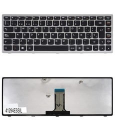 Clavier espagnol AEST6U00010 pour Lenovo G400S G405S Flex 14 avec cadre argenté