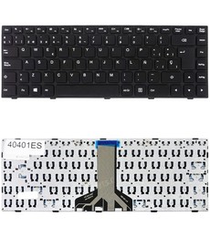 Clavier Espagnol 5N20K69612 pour Lenovo Ideapad 100-14IBD avec cadre