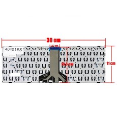 Clavier Espagnol 5N20K69612 pour Lenovo Ideapad 100-14IBD avec cadre
