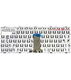 Clavier espagnol pour Lenovo Ideapad G40 avec cadre argenté, référence MP-13P83GR-686
